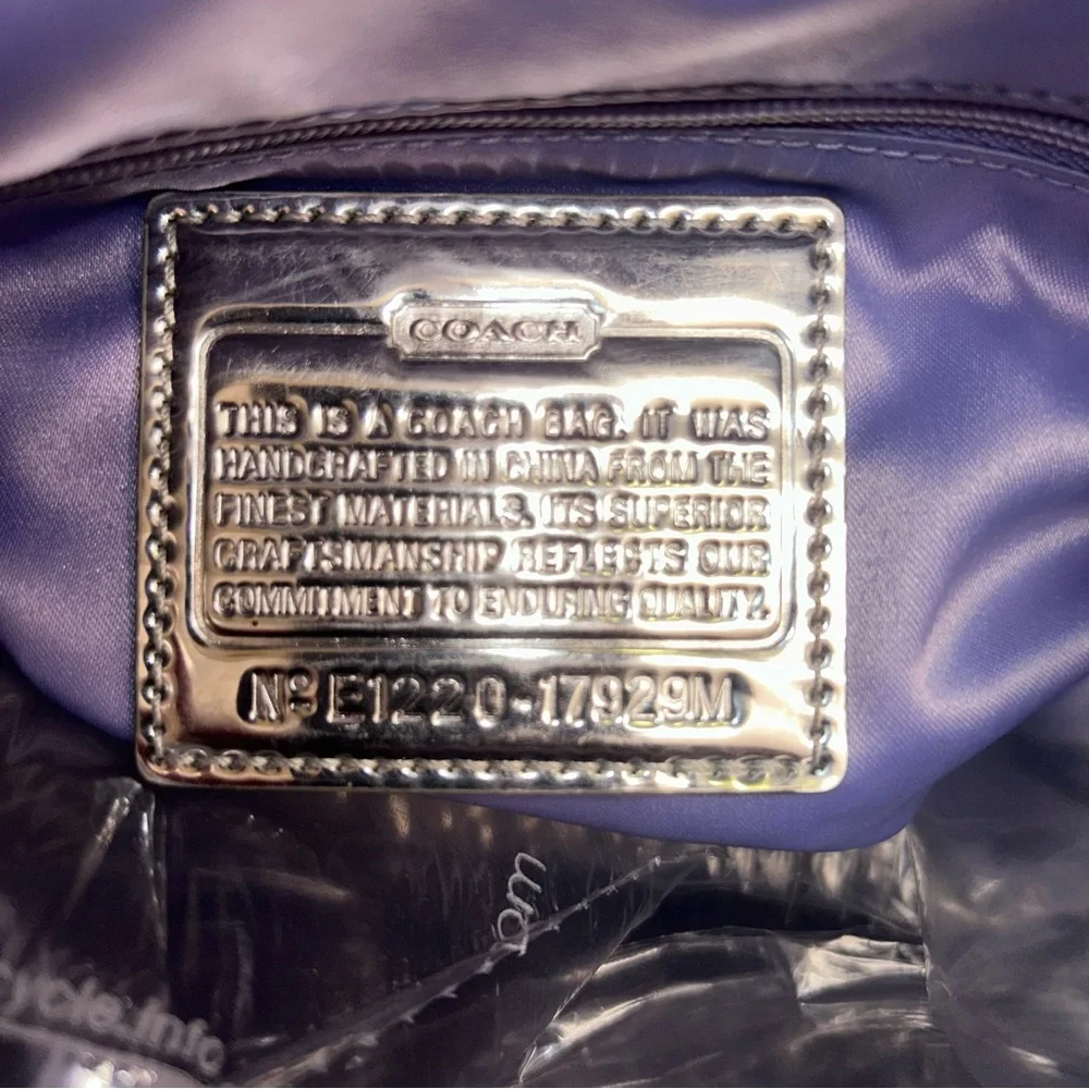 Coach Poppy Graffiti Glam 2012 / 17929M Pink Purple Teal Multi C Tote - Picture 5 of 5